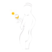 Lade das Bild in den Galerie-Viewer, Line Art Frauen Bild Chardonnay | Weinliebe