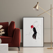 Lade das Bild in den Galerie-Viewer, Line Art Frauen Bild "Négrette" | Weinliebe