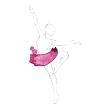 Lade das Bild in den Galerie-Viewer, Line Art Ballerina "Passé" in Rosa | Ballett