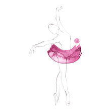Lade das Bild in den Galerie-Viewer, Line Art Ballerina &quot;Croisé&quot; in Rosa | Ballett
