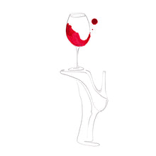 Lade das Bild in den Galerie-Viewer, Line Art Weinglas Zeichnung &quot;Merlot&quot; | Weinliebe
