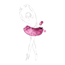 Lade das Bild in den Galerie-Viewer, Line Art Ballerina &quot;Relevé&quot; in Rosa | Ballett
